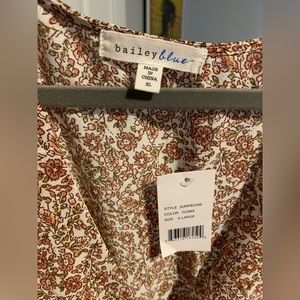 Bailey Blue XL pink empire waist dress. Short lined NWT